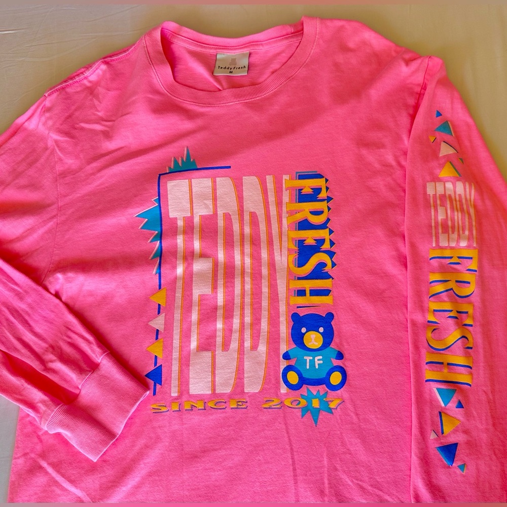 Pink Long Sleeve Teddy Fresh Shirt // M